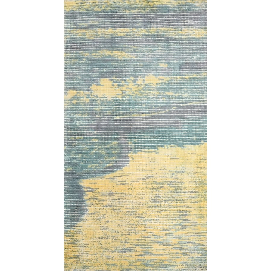 Hand Knotted Oriental Viscose Silk Carpet Modern Pictorial Multi-Colored Abstract Area Rug - 4' 0'' X 2' 0''