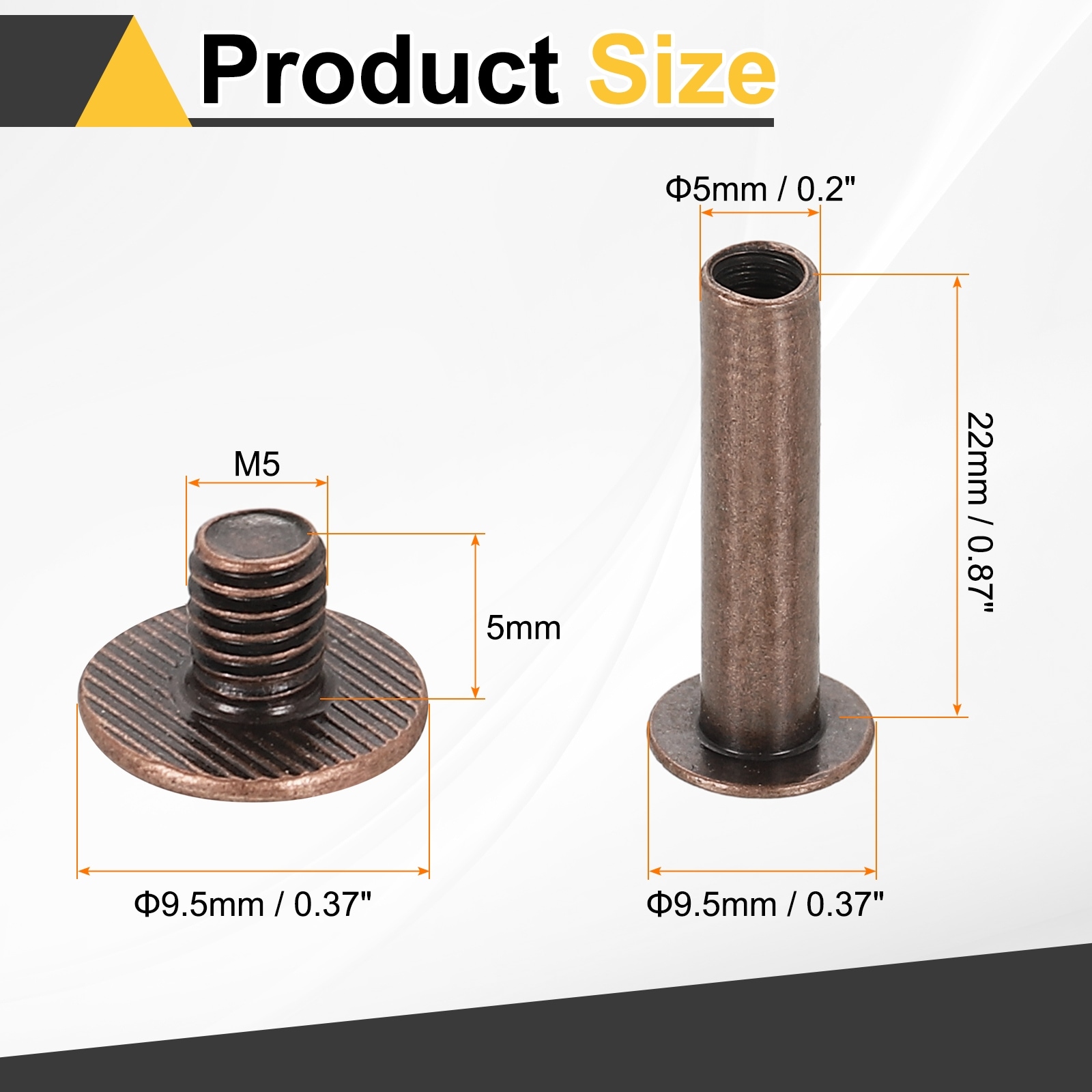 Chicago Screw Metal Phillips Nail Rivet Stud Screw Bolts Rivets Binding Post Screw for DIY Leather Belt