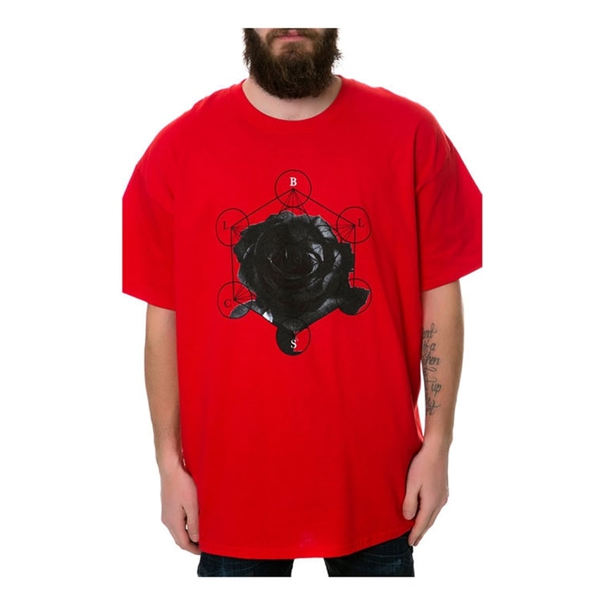 black and red graphic tee mens