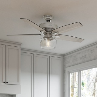 Hunter 52" Bennett Ceiling Fan with Bowl LED Light Kit and Handheld Remote - Transitional, Modern Farmhouse