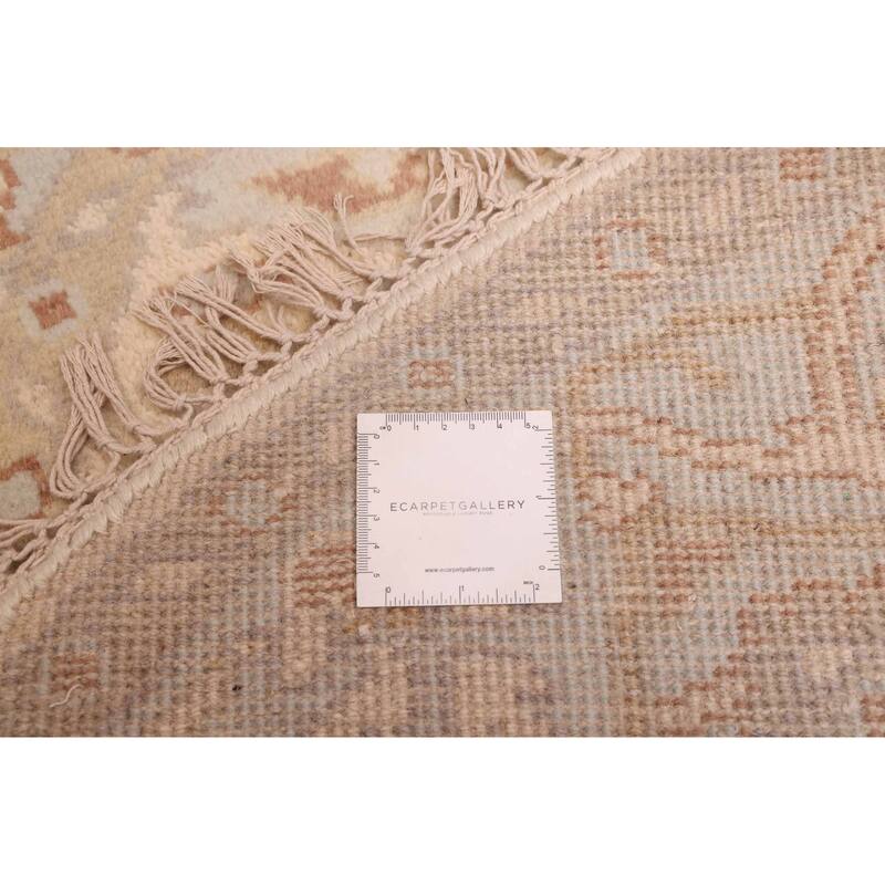 ECARPETGALLERY Hand-knotted Royal Oushak Ivory Wool Rug - 5'0 x 5'0