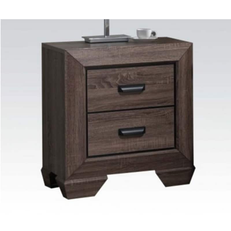 Nightstand with 2 Drawers in Weathered Gray - Bed Bath & Beyond - 34608705