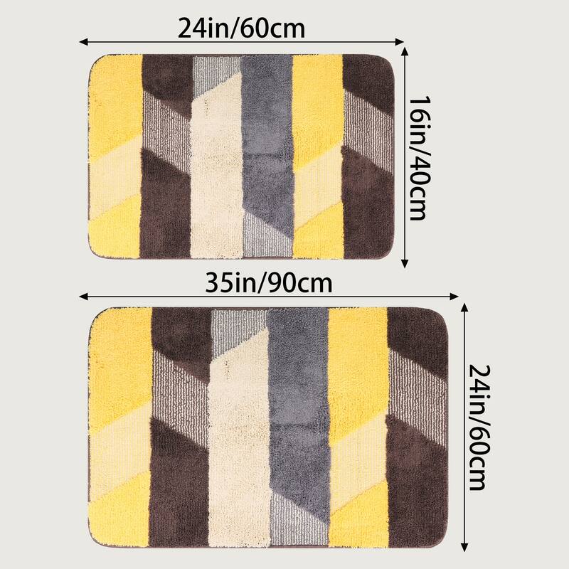 Soft Bath Mat, Non Slip Absorbent Rug, Rubber Backing Quick Dry Microfiber Rugs for Shower Floor, Bathroom Decor