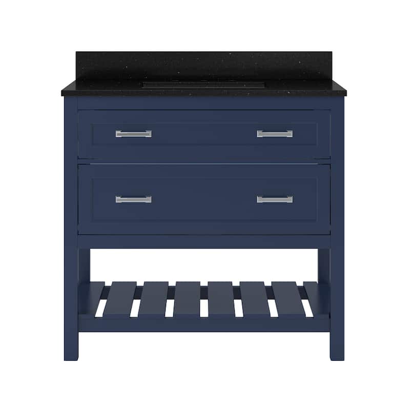 CRAFT + MAIN LSVT3722D-QBG Lawson 36" Free Standing Single Basin - Aegean Blue