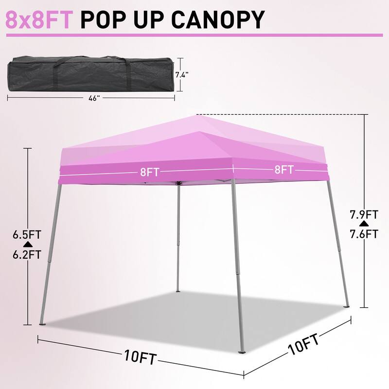 Ainfox 10 x 10ft Pop Up Canopy Tent Instant Shelter UV-protected Inclined Leg