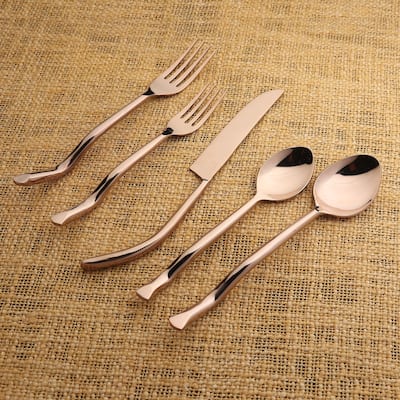 Twig Bronze PVD 5 Pcs. Flatware Set