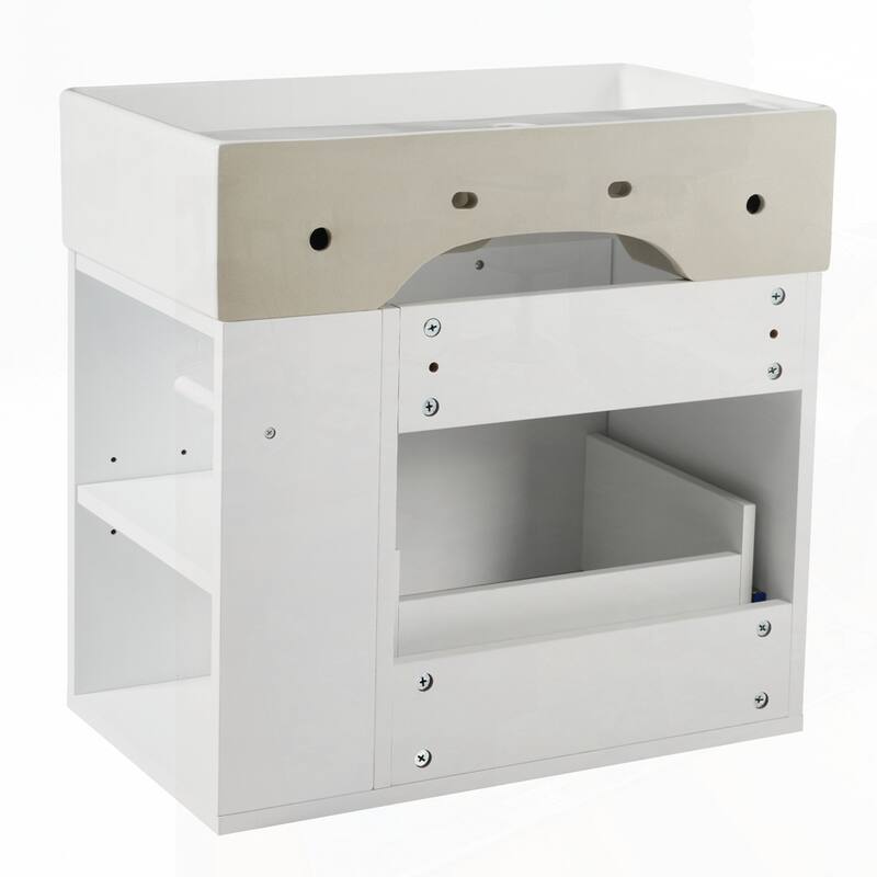 21.8 inch Wall Mounted Floating Cabinet Bathroom Vanity with Sink
