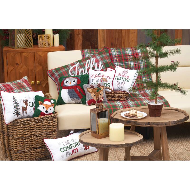 Baby It's Cold Outside Small Christmas Accent Pillow, 10" x 10"