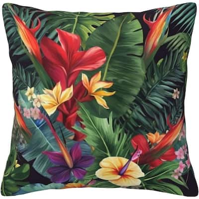 Tropical Plant Flowers Print Throw Pillow Covers Fashion Throw Pillow