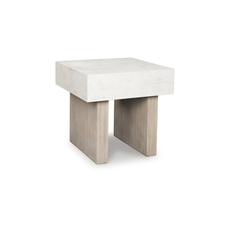 Signature Design by Ashley Jorlaina Brown/Gray End Table - 26" W x 26" D x 25" H