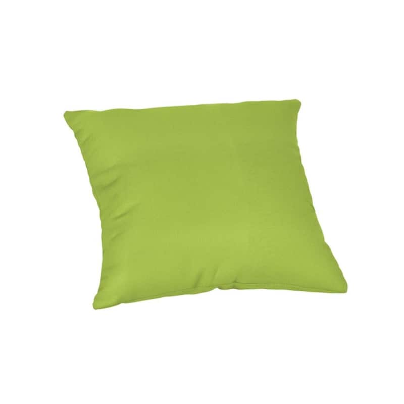 Sunbrella® Solid Fabric 1-Piece Indoor/Outdoor Square Throw Pillow, 15"W x 15"L, Cast Silver - Canvas Macaw