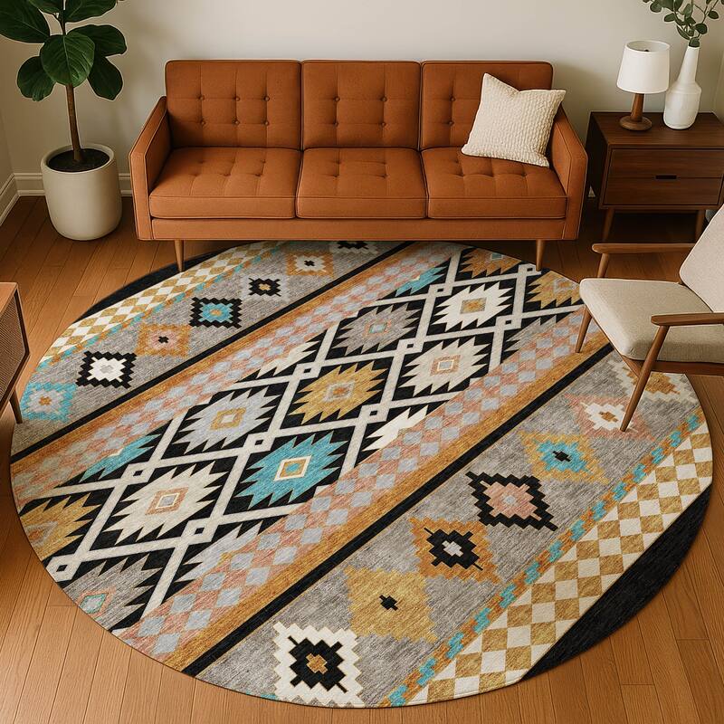 Machine Washable Indoor/ Outdoor Global Clemente Chantille Rug