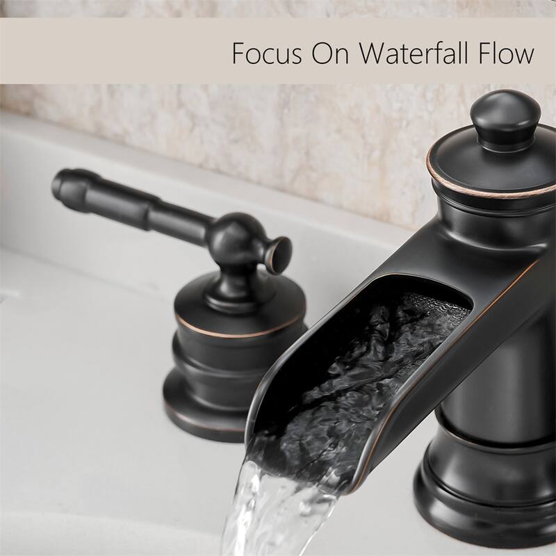 Bathroom Faucets for Sink 3 Hole ORB 8 inch Widespread Sink Faucet