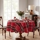preview thumbnail 5 of 3, Pocono Plaid Holiday Fabric Tablecloth