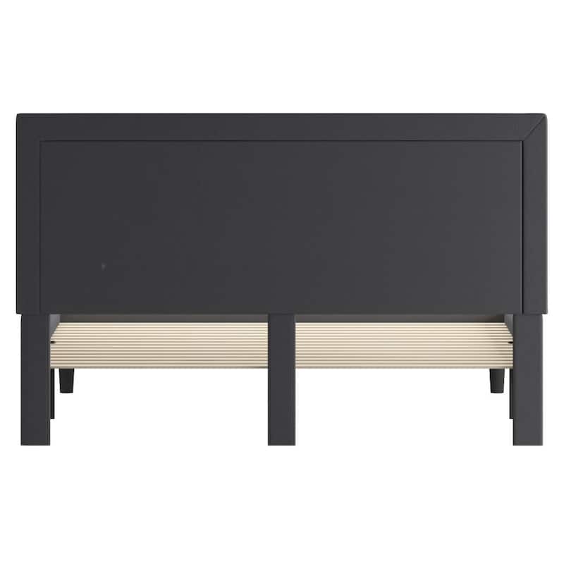 Panel Tufted Upholstered Platform Bed