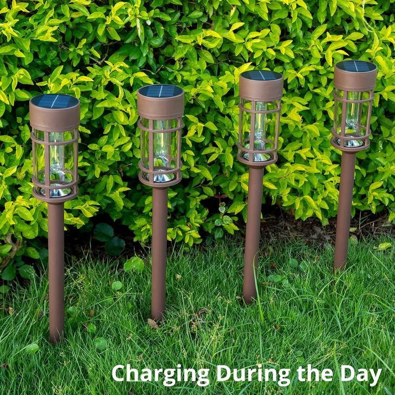 8 Pack Solar Pathway Lights Outdoor, Waterproof Solar Lights Outdoor