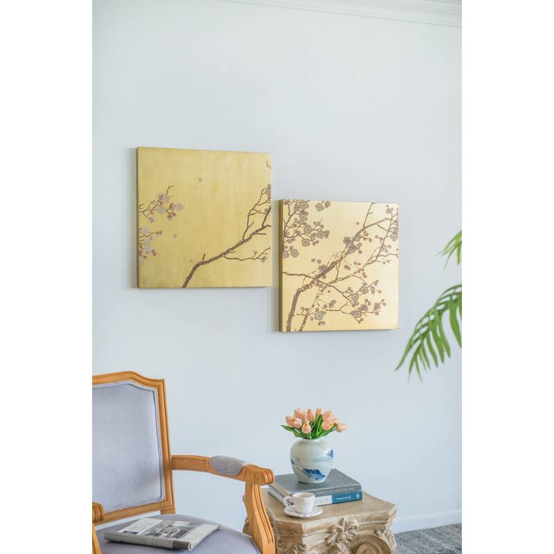 Modern Cherry Blossom Wall Decor Classic Furniture Wall Art, for Living Room, Dining Room Office, Bedroom