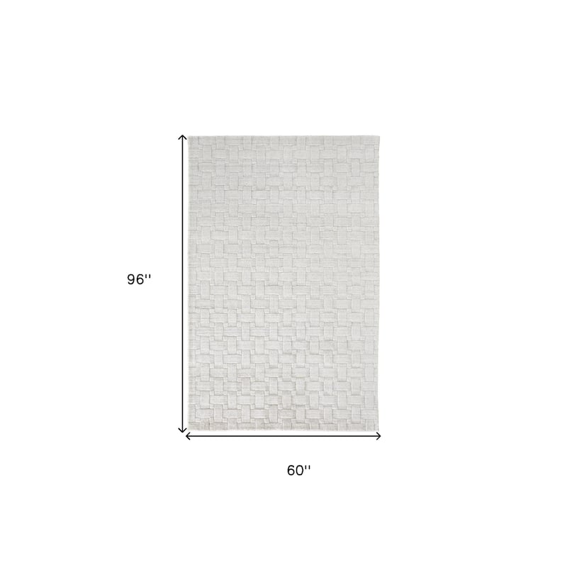 Vidu Woven Area Rug By HomeRoots - 5' x 8'