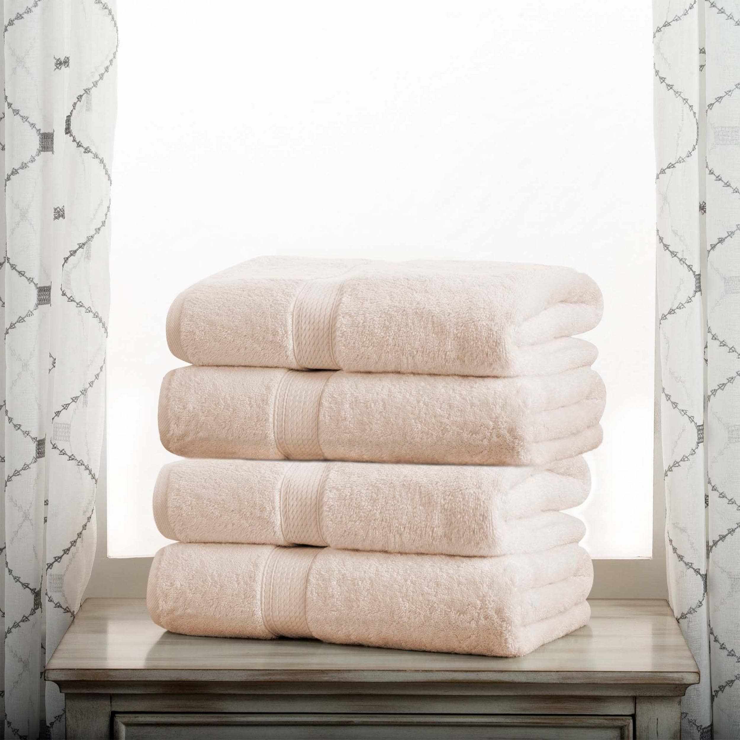 Superior Egyptian Cotton Pile Heavyweight Bath Towel Set of 4