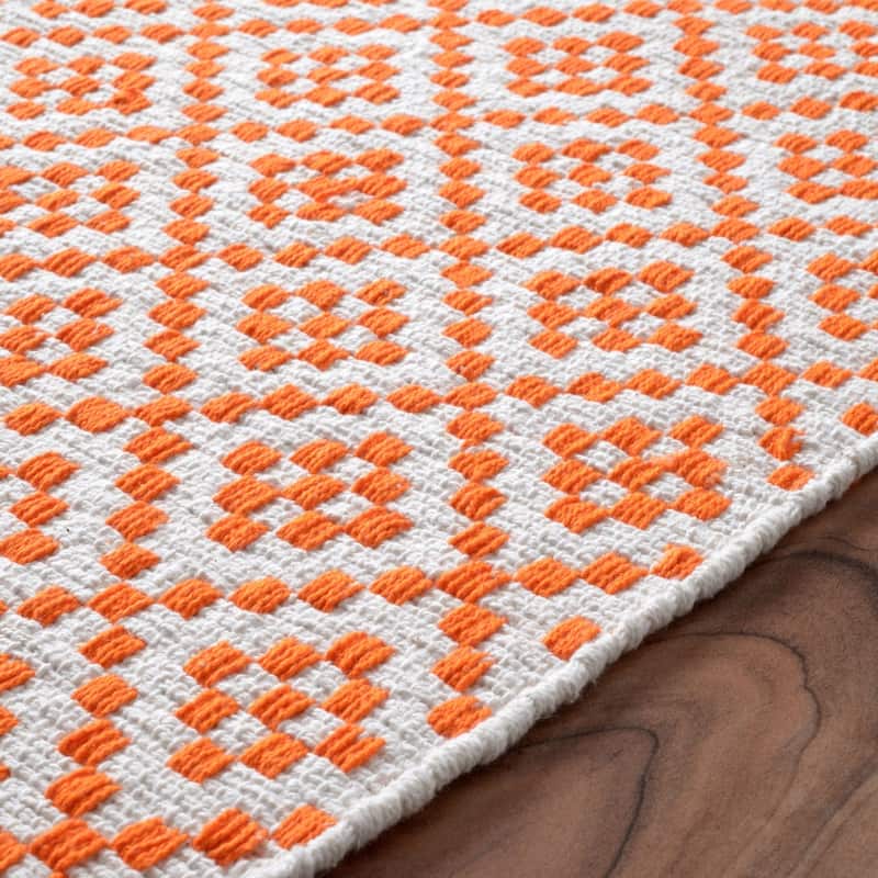 Nuloom Handmade Flatweave Geometric Cotton Area Rug