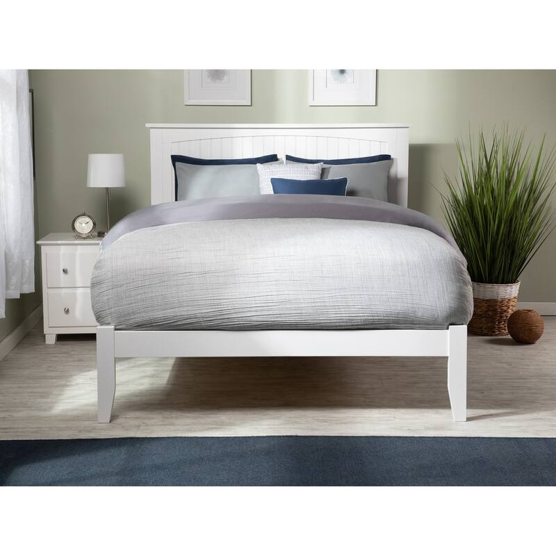 Platform Bed - Solid Hardwood Design, Open Footboard - Sturdy Wood Frame for Bedrooms