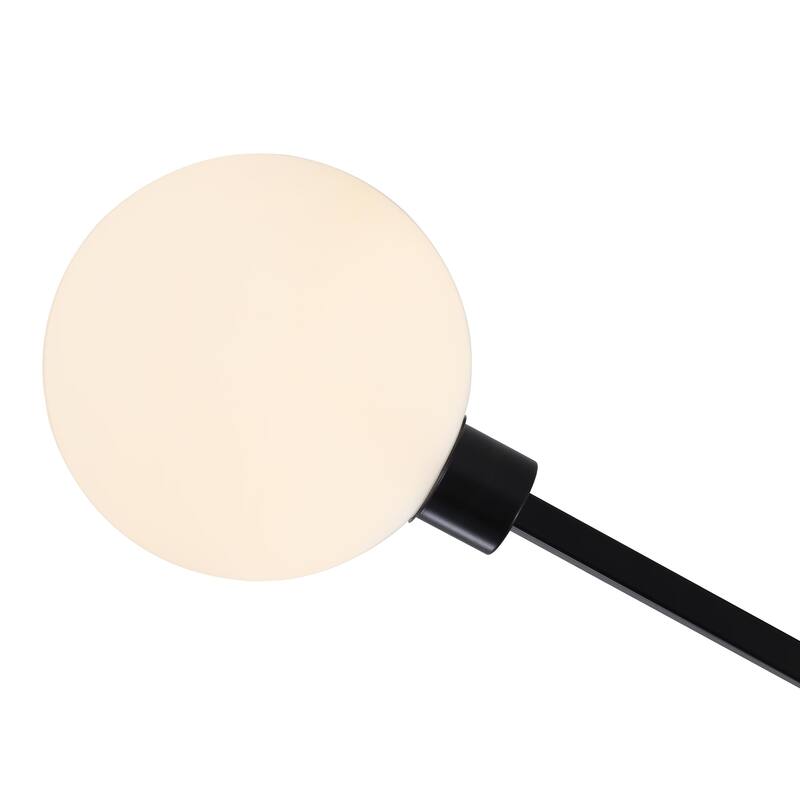 3-Light Semi Flush Mount Ceiling Light with Frosted Glass Shade