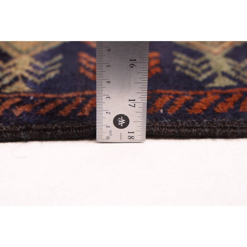 ECARPETGALLERY Hand-knotted Teimani Dark Navy Wool Rug - 3'8 x 6'5