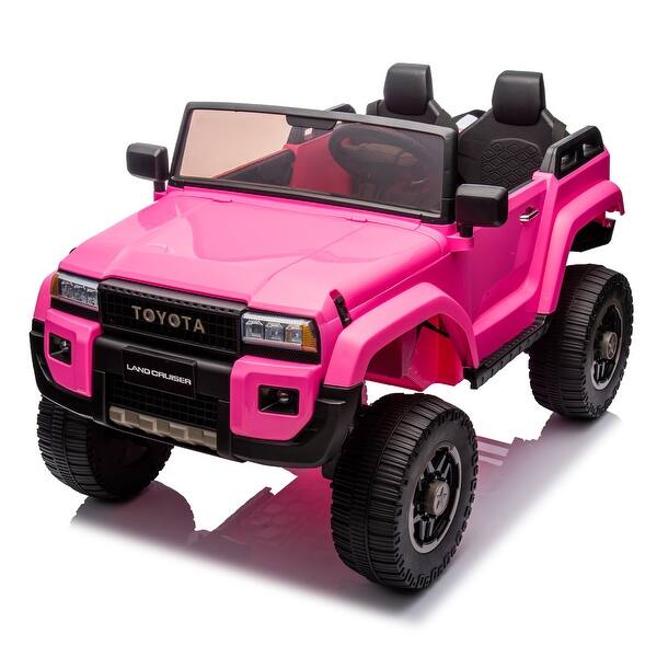 slide 2 of 100, 24V Two-Seater Kids Ride-On Car with Remote Control, Bluetooth, and Four-Wheel Suspension