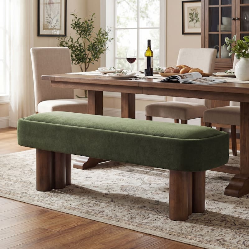Christopher Knight Home - Modern Upholstered Dining Bench with Padded Seating