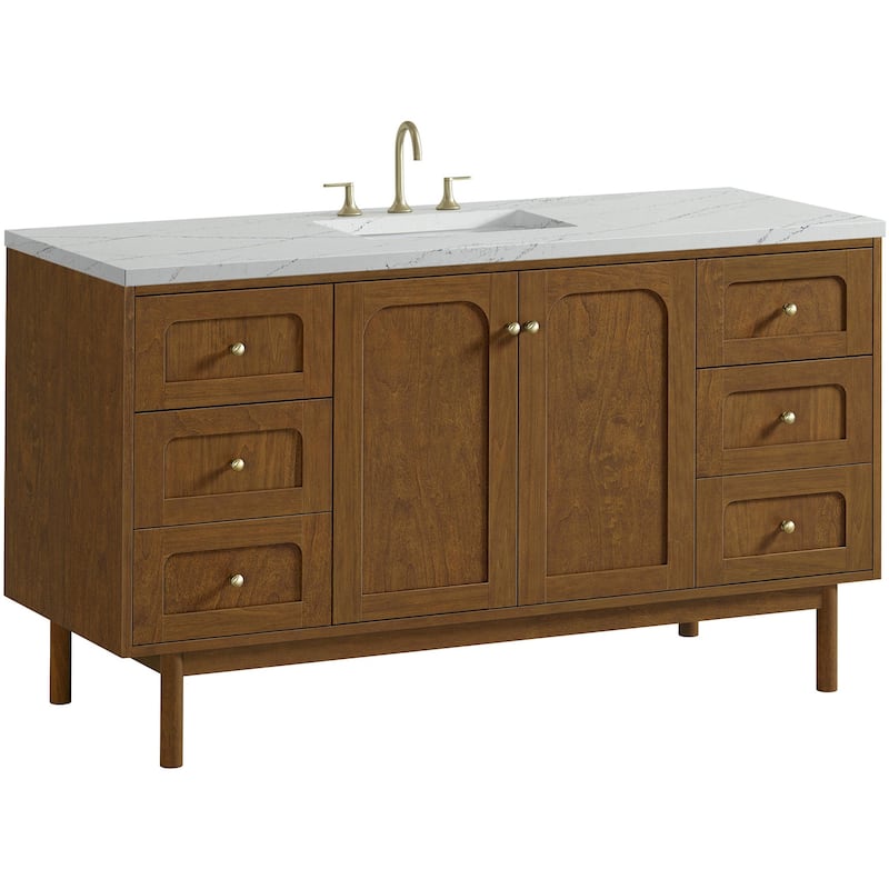 James Martin Vanities 545-V60S-FENC Laurent 60" Single Basin Poplar