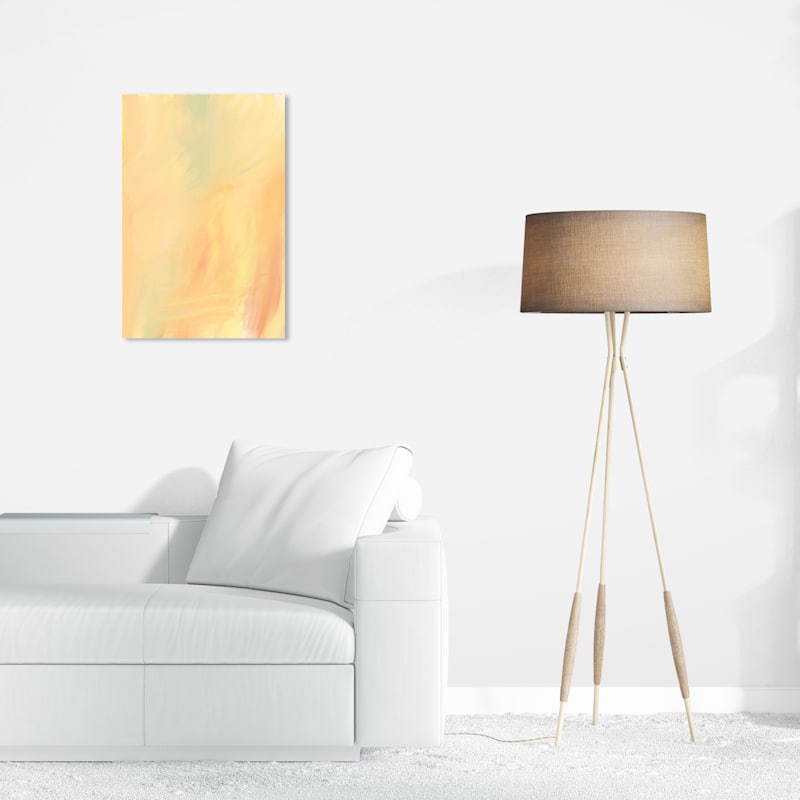Wynwood Studio Canvas Abstract Honey Gold Yellow and Light Yellow Modern & Contemporary Wall Art Canvas Print - 24 x 16