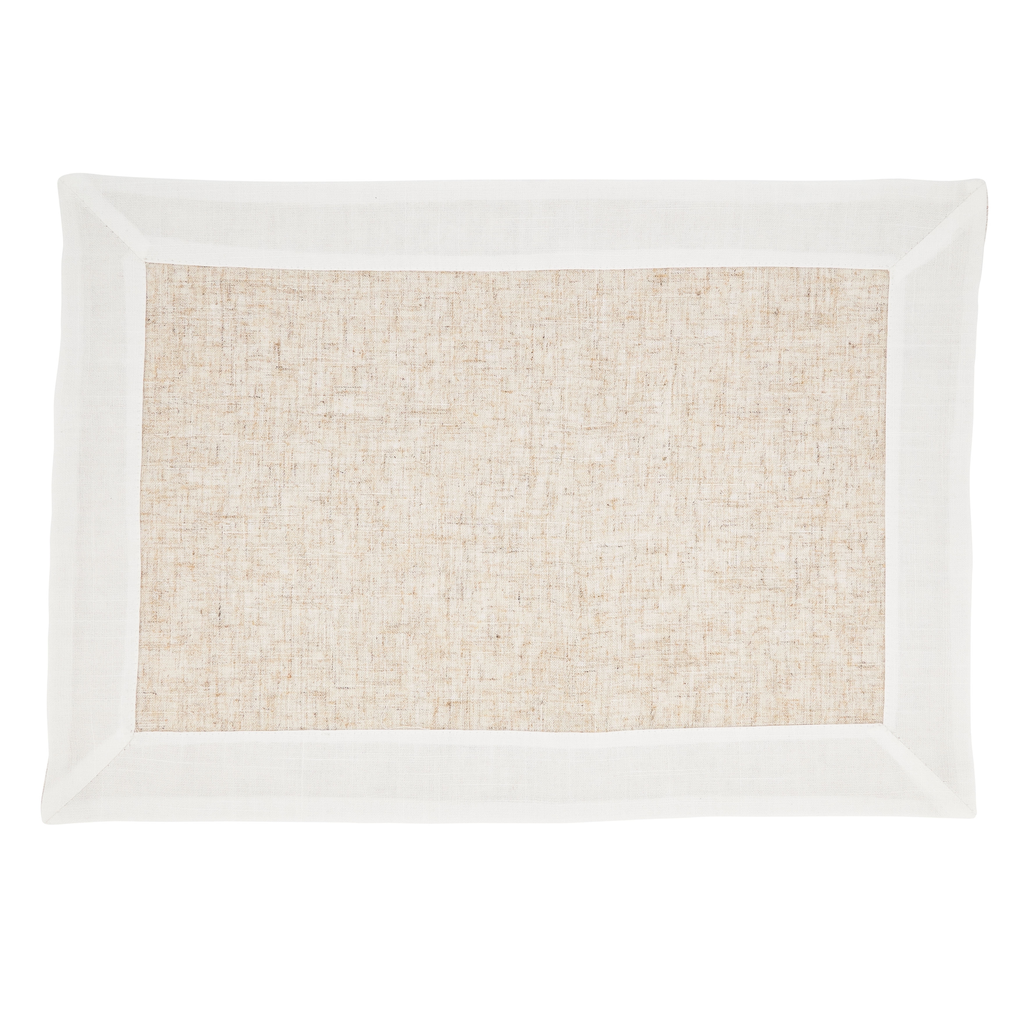 Classic Border Placemats (Set of 4) - Everyday Placemats for Casual Dining, Family Meals and Layered Table Settings.