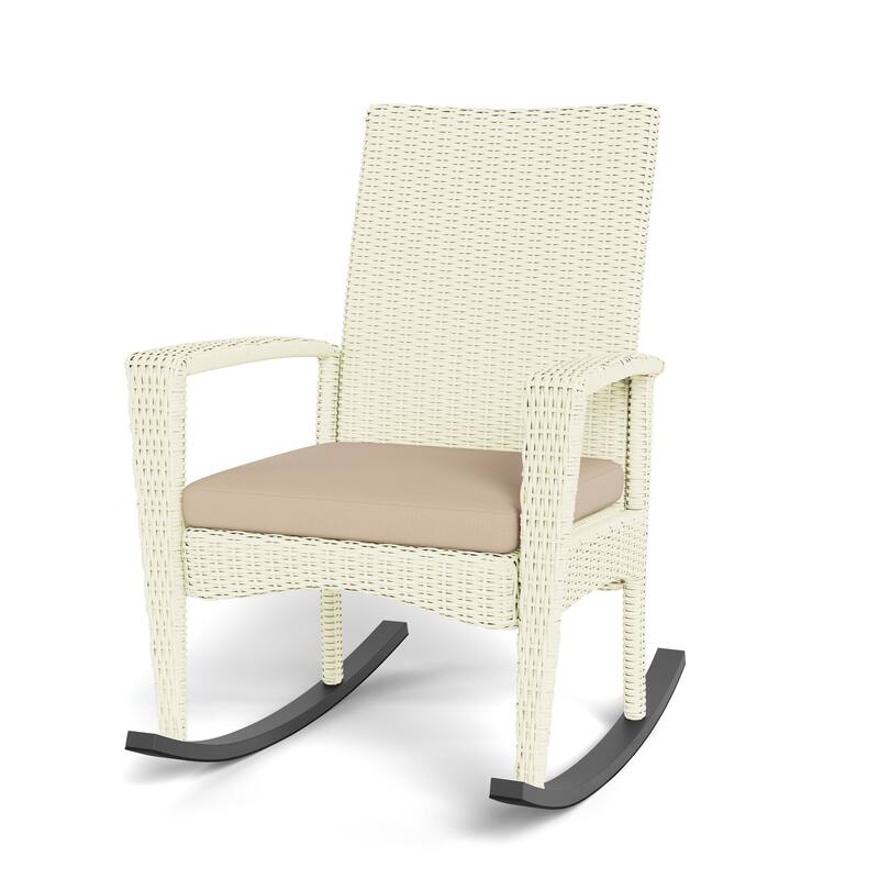 Bayview Magnolia White Rocking Chair Set (3-Piece) - Overstock - 14356927