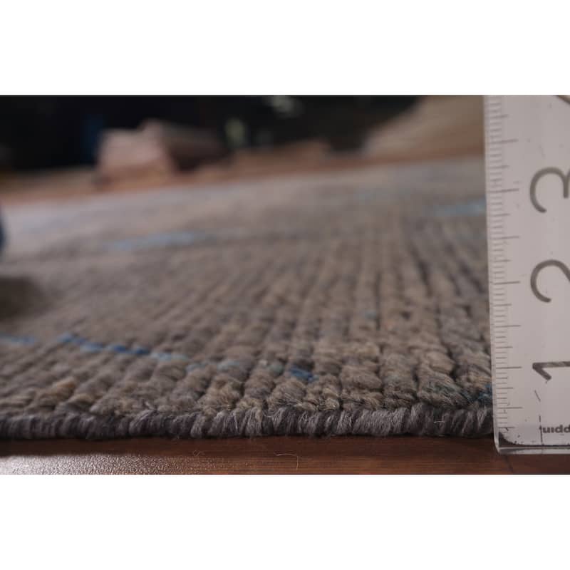 Grey Moroccan Area Rug Handmade Oriental Wool Carpet - 5'10"x 10'0"