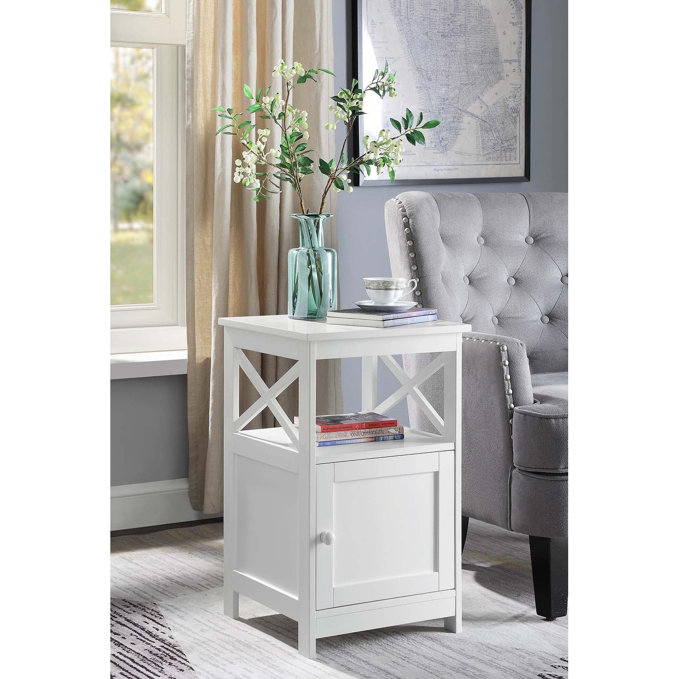 Convenience concepts oxford end 2025 table with cabinet