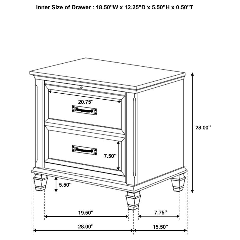 Franco 4-Piece Storage Platform Bedroom Set