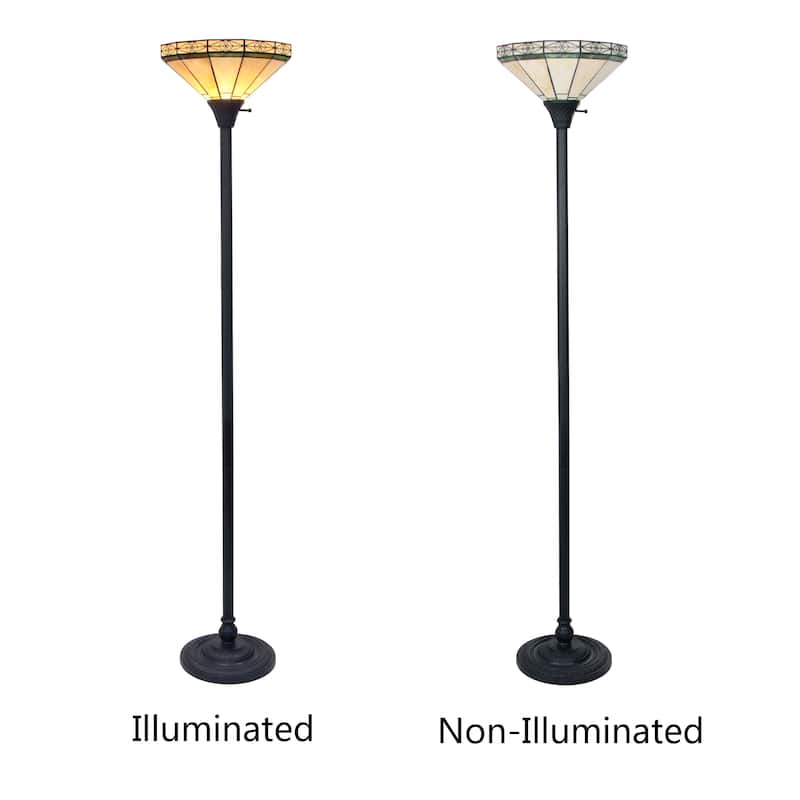 Tiffany-Style Mission Design 1-light Blackish Bronze Floor Lamp