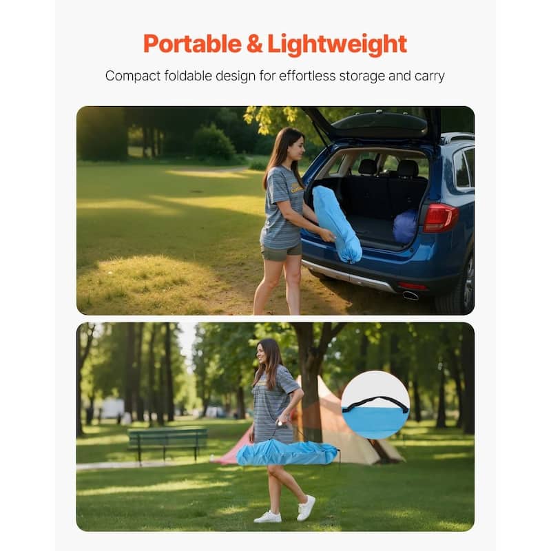Portable Camping Table with 4 Cup Holders and Large Storage Bag for Outdoor Adventures