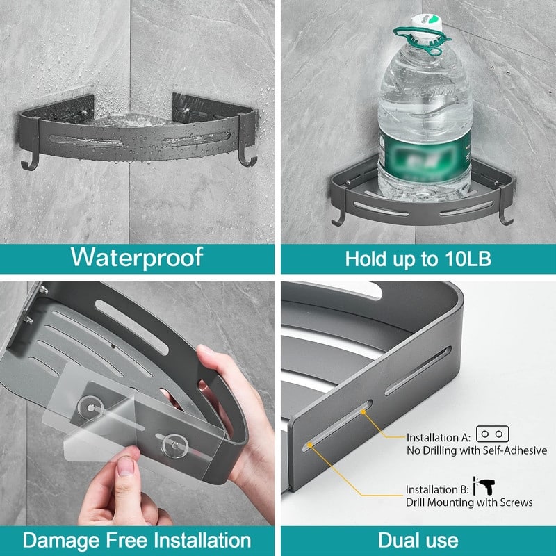 Adhesive Corner Shelf