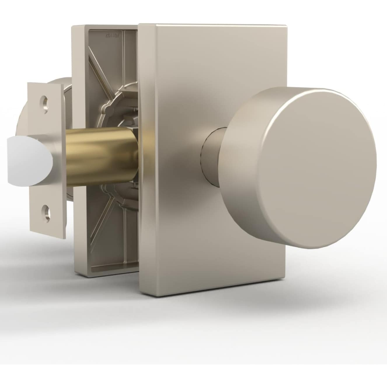 Modern Mega Handles LAURA Keyless Reversible Round Passage Door Knob for Hallway, Closet, Bathroom, Easy Install
