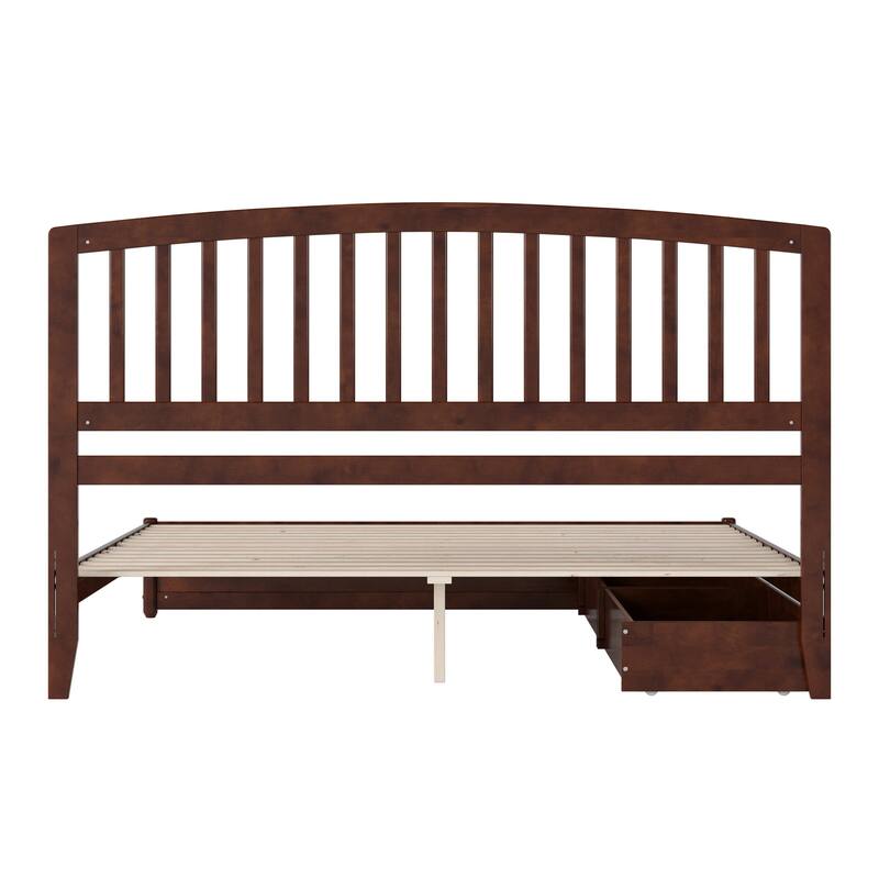 Lucia Platform Bed with Panel Footboard and Storage Drawers