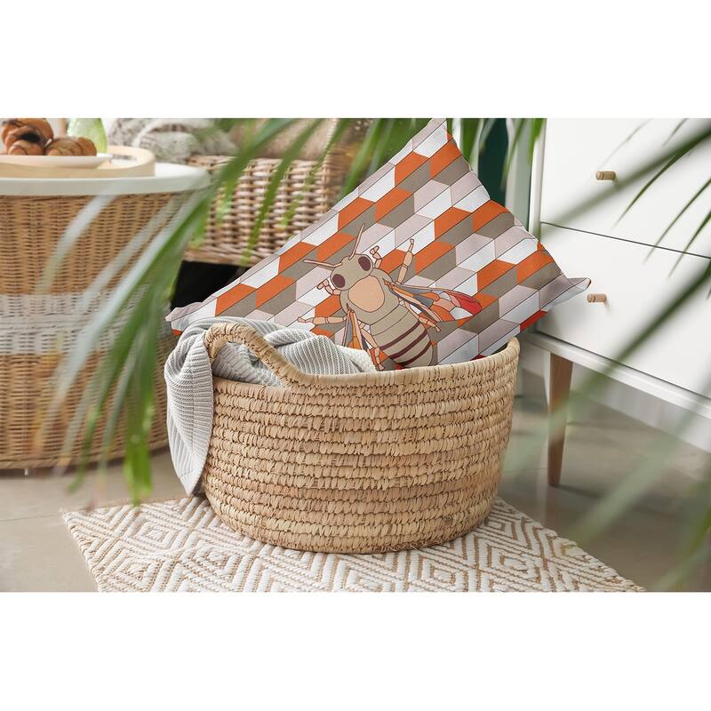 Bee and Comb Decorative Throw Pillow