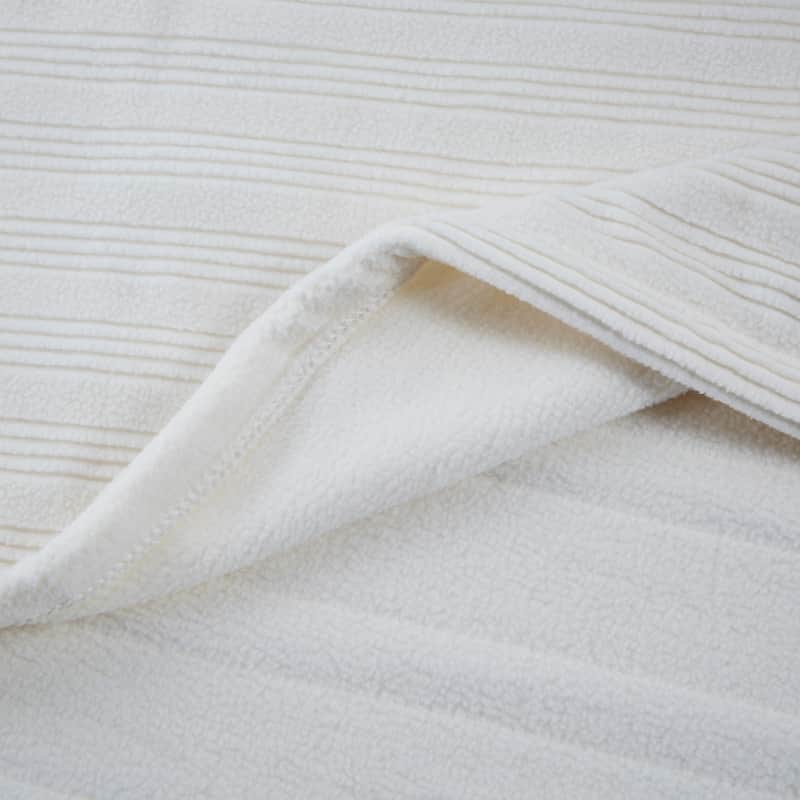Serta Travis Heated Tri-Rib Microfleece Blanket
