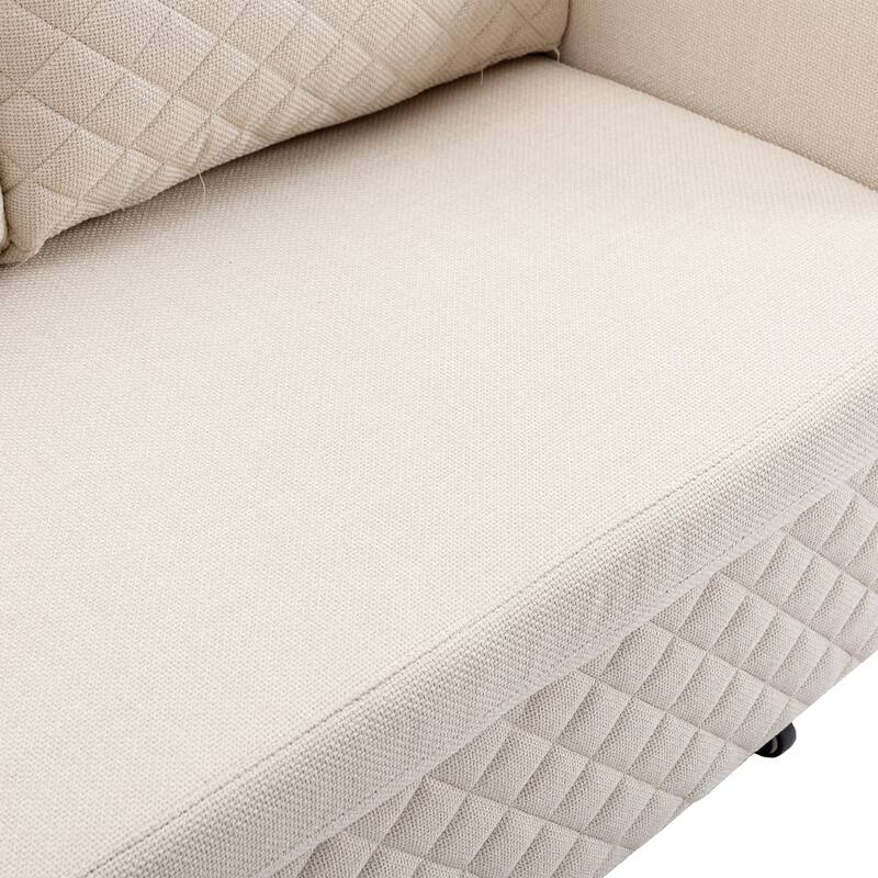Modern Velvet Loveseat Couch with Pull Out Bed