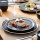 preview thumbnail 4 of 12, Aura 16pc Dinnerware Set with Gold Trim, Service for 4
