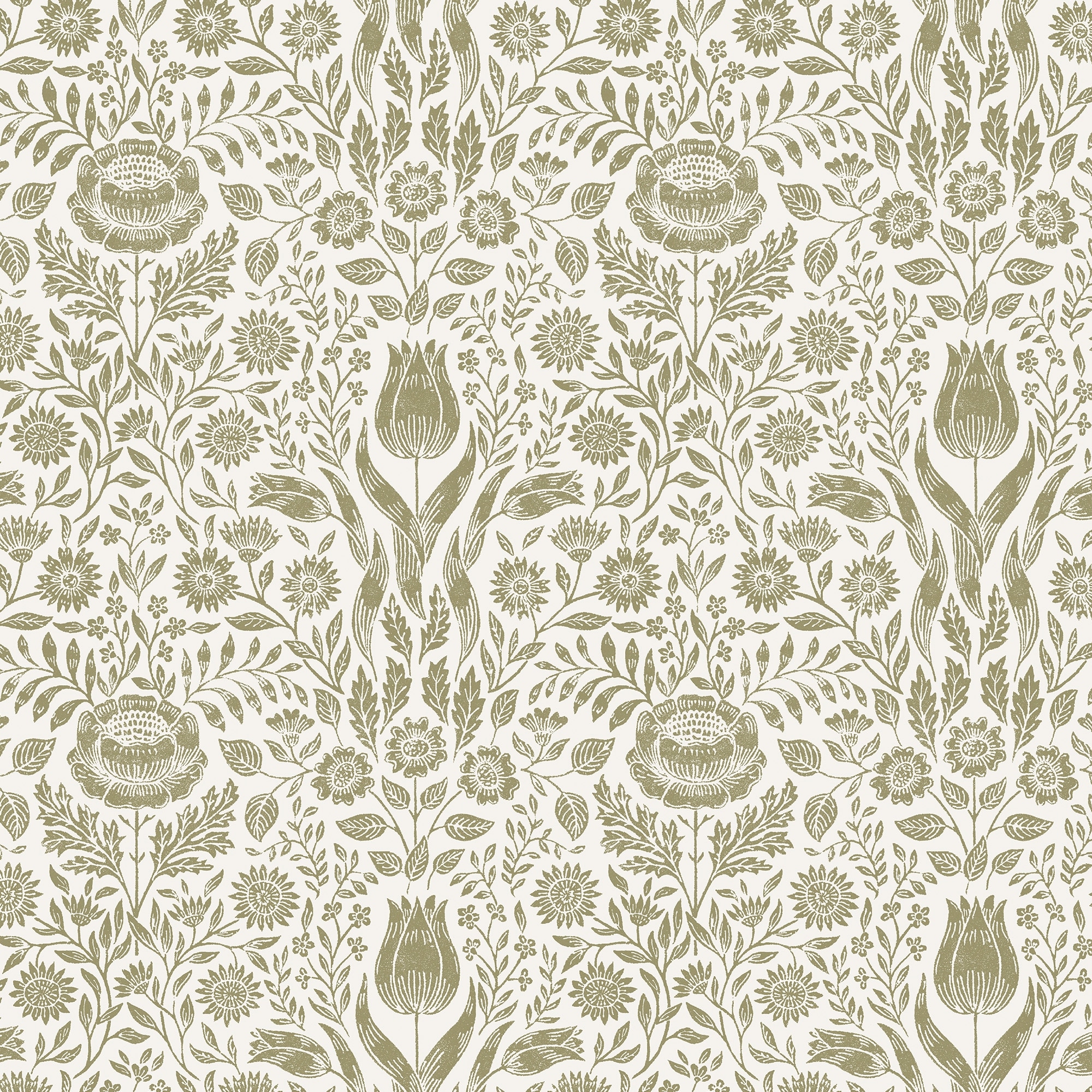 Laura Ashley Ashstead Damask Hedgerow Wallpaper