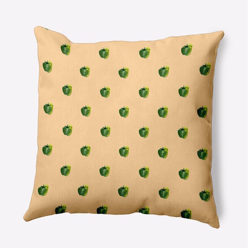 Peppers Pattern Decorative Throw Pillow - Corn Stalk - 16" x 16"
