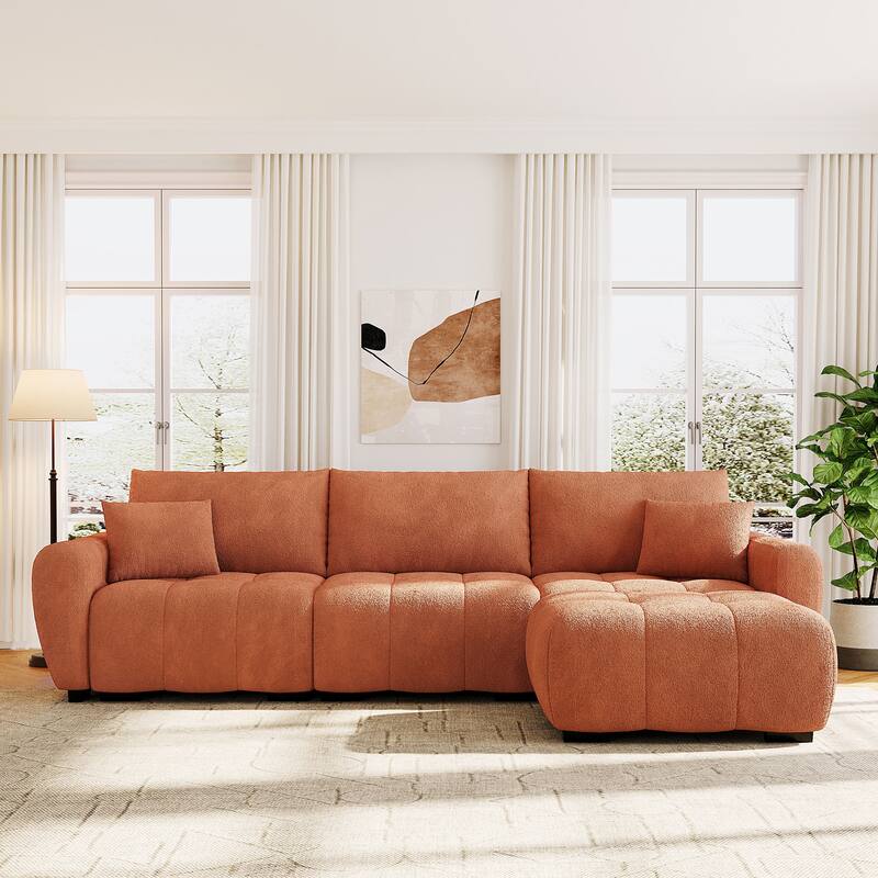 L-Shaped Modular Sofa with Extra-Large Seat by Harper&Bright Designs
