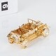 preview thumbnail 9 of 7, Matashi 24K Gold Plated Highly Polished Vintage Car Ornament with Genuine Matashi Crystal