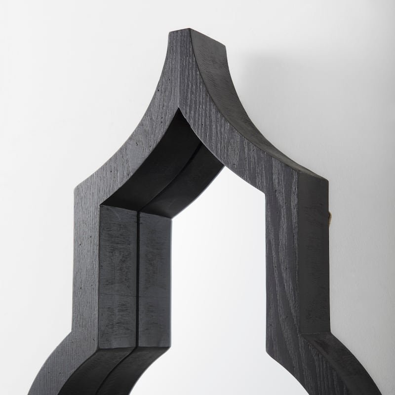 Tamanar Solid Wood Frame Moroccan Inspired Mirror - 34" x 15"